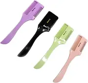 SHERCHPRY 5pcs Hair Cutter Comb Double Sided Hair Razor Trimmer DIY Styling Tool Thinning Random Color Random Color