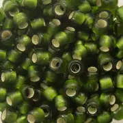 8/0 TOHO ROUND Silver Lined Frosted Olive Seed Bead (8g)