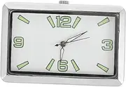 CLISPEED Car Clock Auto Mini Clock Vehicle Clock Automotive Watch Small Dashboard Clock Auto Clock Car Digital Clock Automotive Clock Car Dashboard Watch Clock for Dashboar Alloy Silver