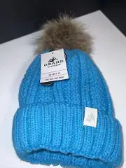 Grand Sierra Girls OSFM Ribbed Hat Beanie Faux Fur Fleece Lined NEW !