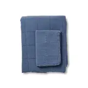Bailey Washed Blue Stonewash Coverlet Set