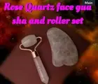 Natural Facial Massage Roller Pink Rose Quartz Gua Sha Beauty Tools REAL STONE