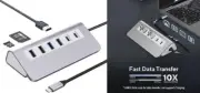 Hub USB C, adaptador multipuerto 9 en 1 INTPW USB C con HDMI 4K, PD 100 W, USB-C