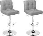 Bar Stools Stool Set of 2 Adjustable Kitchen Swivel Counter Barstools Dining Ch
