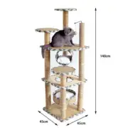 Cat Tree Tower Scratching Post Wood Scratcher Condo Toys Trees Bed Large NEW