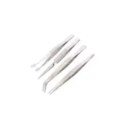 SP Tools 4Pcs Tweezer Set - Self Closing Offset Spade Straight Pointed End