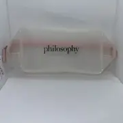 Philosophy Clear Cosmetic Make Up Travel Toiletry Case Clutch Zipper Bag - New!