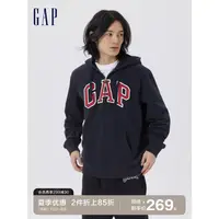 在飛比找蝦皮購物優惠-男装 Gap男女裝秋季美式復古LOGO衛衣853131運動連