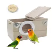 Parakeet Nesting Box Bird House Wood Breeding Box Parrots Mating Box for Love...