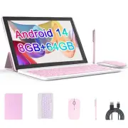 Android 14 Tablet 10 Inch 8GB RAM+64GB ROM+1TB Expand 1.8Ghz Quad-core Proces...