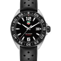 在飛比找PChome24h購物優惠-TAG HEUER 豪雅 F1黑面石英橡膠款(WAZ1110