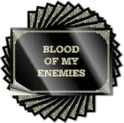 Car Stickers Funny Blood of My Enemies Stickers Prank Stickers Car Sticker Decals (Color : Colour, Size : 6X9CM)