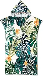 Hooded Changing Robe Adult Surf Poncho Towel, Beach Towel Surfing Swimming Robe Light Weight Compact Microfibre Changing Wetsuit,A,One Size