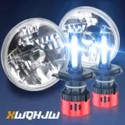 7" Round LED Headlights Hi/Low Beam For Land Rover Range Rover Classic 1970-1995 (for: Opel)