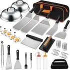 Stainless Steel Teppanyaki Scraper Non-Stick Cooking Spatula Outdoor BBQ