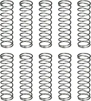 uxcell 10Pcs Compression Spring, 10mm OD, 0.8mm Wire Size, 35mm Free Length, Spring Steel Construction Extended Mechanical Compression Springs for Shop and Home Repairs, Silver Tone