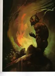 1980 full Color Plate "Mongol Tyrant" by Frank Frazetta Fantastic GGA Print