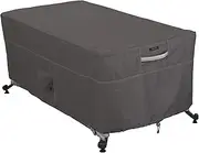 Classic Accessories Ravenna Water-Resistant 56 Inch Rectangular Fire Pit Table Cover, Outdoor Table Cover