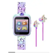 iTech Junior Girls Earbuds & Smartwatch Set - Purple Unicorn 900229M-40-TDP