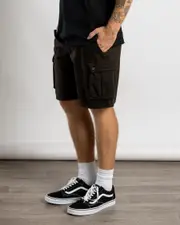 [Wrangler] Wrangler Men's Slacker Cargo Shorts in Anvil Black Size 34 34 Anvil Black