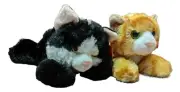 GINGER CAT & MAYNARD BLACK CAT Mini Flopsie 8" Stuffed Animal Plush by Aurora
