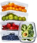 [5 Pack, 30 OZ - Glass Meal Prep Containers, Glass Food Storage Containers with