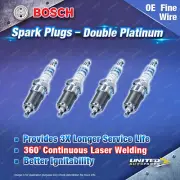4 x Bosch Double Platinum Spark Plugs for Volkswagen Amarok Eos Golf Jetta 2H 1F (for: Volkswagen)