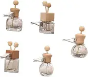 5Pcs Car Aroma Diffuser Bottles with Cap Essential Oil Aromatherapy Bottle for Vehicle Air Freshening Elegant and Portable Car Scent Diffuser