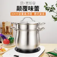 在飛比找蝦皮商城精選優惠-【關注領券】湯鍋 食品級304不鏽鋼湯鍋 復底加厚防溢鼓型高