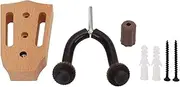 Guitar Wall Mount Holder Stand Hanger Hook for Acoustic Electric Bass Guitars, Banjo, Ukulele Beech Wood and Metal Construction, Space Saving Storage Solution (Creative Classical Headphone)