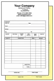 250Qty 2-part Carbonless NCR Forms - Sales Receipts - Quality Invoices