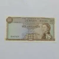 在飛比找Yahoo奇摩拍賣-7-11運費0元優惠優惠-外國紙幣 英國澤西島10先令1963年