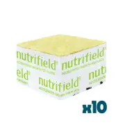 Stonewool Nutrifield 75 75 Solid Cube x10 Rock Wool Prop Grodan No Hole 4G