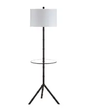 JONATHAN Y Hall 62in Metal LED End Table Floor Lamp