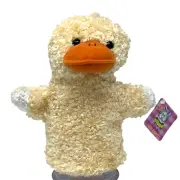 DOLLAR TREE Yellow Duck Hand Puppet 8" Plush Pretend Play NWT