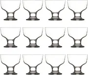 12x 285ml Destina Glass Ice Cream Bowls - Small Mini Kitchen Fruit Salad Sundae Trifle Dessert Cocktail Pudding Serving Cup Dishes Set - by LAV