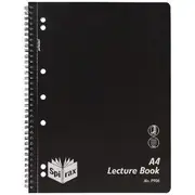 Spirax A4 PP Lecture Book 140 Page Black