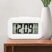 Digital Bedside LED Snooze Alarm Clock Desktop Clocks White