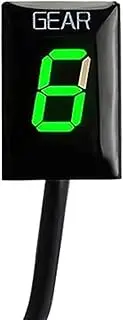 ZAPYVET Motorcycle 1-6 Speed Gear Indicator, for GSF1250S/SA GSF 1250S/SA 2007 2008 2009 2010-2016 Motorcycle Gear Indicator(Black Green)