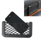Car Interior Body Edge Black Elastic Net Storage Phone Holder Car Accessories