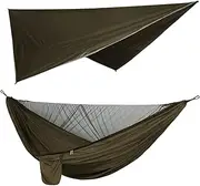 BESPORTBLE Outdoor Tent Set 90t Polyester Hammock Canopy Waterproof Sunshade for Camping Beach and Travel Random