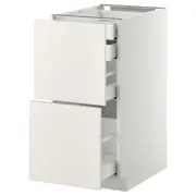METOD base cb 2 frnts/2 low/1 md/1 hi drw, white Maximera/Veddinge white, 40x60x80 cm