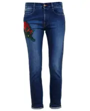 Stella McCartney Women's Blue Embroidered Wild Cat Jeans Choice of Sizes 24 - 30