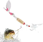 Trout Lures for Lake Fishing - Sequin Lure Jig Feather Treble Hook - Fishing Accessories, Swimbaits Long-Distance Casting Tools for Bass, Trout, Salmon, Pike, Walleye