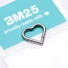 Implant Grade Titanium Heart Basic Geometric Clicker Hoop Ring