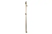 AGUZZO EZY FIT Heated Towel Rail - Single Vertical Flat Tube - 2 Hooks - (H1500mm) - PVD Brushed Brass
