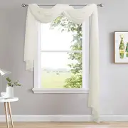 Sheer Bed Canopy Scarf Valances 26 Long - Home Decoration Voile 1 Off White