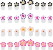 TOPPERFUN 32Pcs Nail Polish Separators, Silicone Nail Art Toe Separators, Pedicure Pad Toe Separator, No. 30+31+32+33