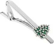 [WATIIFUFU] Stylish Christmas Tree Tie Clip Snowflake Men's Collar Pinch Clasp for Holiday Dec