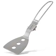 Stainless Steel Folding Spatula Food Turner Camping Cooking O5G6